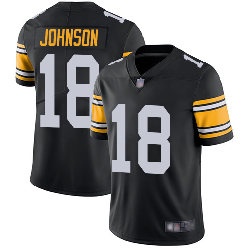 Men Pittsburgh Steelers Football 18 Limited Black Diontae Johnson Alternate Vapor Untouchable Nike NFL Jersey